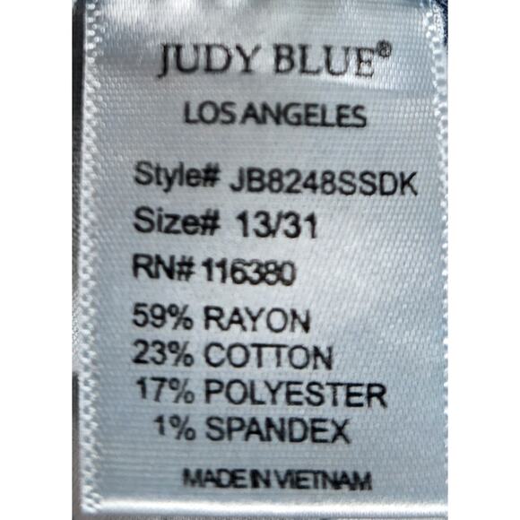 Judy Blue Mid Rise Stretch Casual Denim Skinny Fit Jeans Women's Size 13/31 - Picture 7 of 7